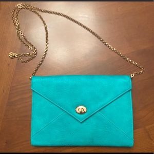 Envelope wallet purse with chain strap